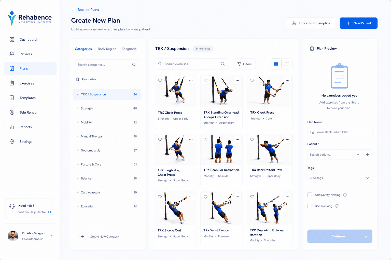 Rehabence dashboard